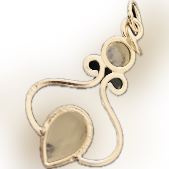 Rainbow Moonstone Gemstone 925 Silver Pendant Handmade Pendant Necklace - Picture 4 of 7